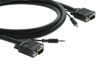 Кабель VGA (HD15) [92-2202075] Kramer Electronics [C-GMA/GMA-75] VGA (Вилка) + 3,5 мм аудио вилкаVGA + аудио (Вилка - Вилка), 22.9 м