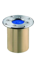 DTS AKHELIOS 1 FC MF Светодиодный подводный прожектор для скрытой установки, IP68. 420 Lum, 1 Full Color (RGBW) LED, угол 22‘, DMX 512, управление через контроллер DRIVENET 24V, 10 Вт, 0,6 кг.