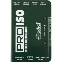 Radial proiso  стерео изолятор, вход 2 х xlr, выход 2 х rca/ 1/4"jack