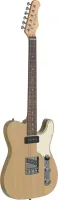STAGG SET-CST YW - электрогитара, 22 лада, Telecaster,  корпус: ольха, гриф: клен, на болтах, накладка: палисандр, звукосниматели: SS, регулировки: 1х громкость, 1х тон, 3-х позиционный переключатель, цвет: натульный