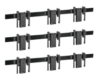 Vogels W3344P Black- Комплект настенного крепления для видеостены 3х3 из дисплеев диагональю 37–65'' с выдвижным креплением (push in – pop out), макс. нагрузка 45 кг, черный