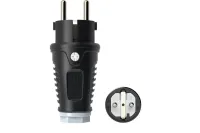 PCE Вилка кабельная 16A/250V/2P+E/IP54 корпус черный, маркер серый 0511-sdg