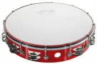STAGG TAB-212P-RD 12" настраиваемый пластиковый тамбурин, 2 ряда колокольчиков, цвет: красный