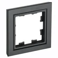 Рамка Tantron AUR MBJDBK-1G92-001HLL02 1-пост.,шлиф. метал/02 угольно-черный