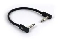 Aurasonics gpcf25 - плоский патч для коммутации гитарных эффект-педалей с угловыми разъёмами jack ts 6,3мм, длина 25 см. чёрный цвет.