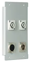 ИМЛАЙТ BRW-1-3 Панель для монтажной коробки BRW-1, розетка Amphenol XLR-3 pin - 2 шт., розетка PowerCon (выход) - 2 шт.