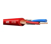 KLOTZ MY206RT Микрофонный кабель, 2x0,22мм, внеш.диаметр 6мм, низкая ёмкость, гибкий, PVC, красный, катушка 100 м