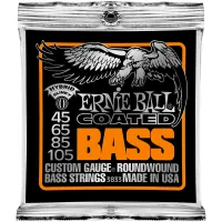 Ernie Ball 3833 струны для бас-гитары Coated Bass Hybrid Slinky (45-65-85-105) покрытые спец. сплавом