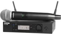 SHURE GLXD2/SM58 Z2 Цифровой ручной передатчик 2404-2478 МГц, динамический кардиоидный капсюль SM58, в комплекте аккумулятор SB902