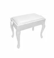 Discacciati Chippendale Банкетка для фортепиано белая, сатинированная