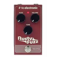 Tc electronic rusty fuzz педаль транзисторный фузз с гейтированием и винтажныйм звуком velcro fuzz