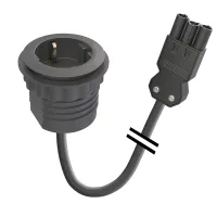 Kondator 935-PM50-GST- Встраиваемая розетка серии Powerdot для монтажа в стол. Цвет черный.