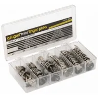 Dunlop 3060 nickel silver fingerpick mini display  короб с когтями, 013,015,018,020,0225,025 по 20шт