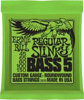 ERNIE BALL 2836 Regular Slinky 5-String Nickel Wound Electric Bass Strings - 45-130 Gauge