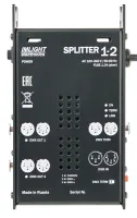 ИМЛАЙТ SPLITTER 1-2-5pin Блок усиления сигнала DMX-512-А, 1 вход, 2 выхода с гальванической развязкой, индикация по входу и выходу, встроенный терминатор, настенный крепеж, питание от сети 100-240В 50/60Гц, разъемы XLP 5-pin, высота 1U, монтаж на ферму, с
