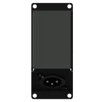 Caymon CASY124/B Модуль CASY с штекерным разъемом XLR, расположенным под углом на передней стороне, и клеммной колодкой без пайки на задней стороне.