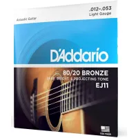 D`ADDARIO EJ-11  струны для акустич. гитары бронза 80/20, Light 12-53