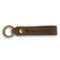 Мир музыки km6  брелок с логотипом мир музыки, цвет темно коричневый