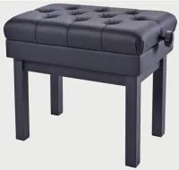 HY-TM58-SATIN-BLACK Банкетка, матовый черный, искусственная кожа, Rin