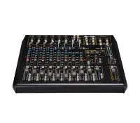 RCF F 12XRМикшерный пульт, 6 микрофонных входов, 4 стерео входа, 2 AUX/FX посылов, процессор эффектов, компрессор на 4-х микрофонных входах, 3-полосн./2-полосн. EQ, USB вход/выход, мастер выход XLR, одна подгруппа, MUTE, PFL, фэйдеры 60 мм, внутренний Б