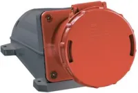 PCE Розетка кабельная 16A/250V/2P+E/IP20 корпус темносерый, маркер черный 2510-as