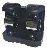 STAGE 4 DRUM LIGHT2 Профессиональный прибор – световой эффект на основе двух зеркальных отражателях типа “Барабан” и двух световых источниках, смешение цвета RGBW, источник света -  2×10W RGBW 4in1 CREE LED, DMX-512 – 1, 8 кан., Master-slave/Auto/Sound, м
