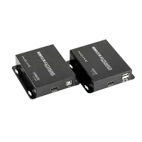 AVCLINK HT-120U KVM комплект передатчик и приемник HDMI по витой паре. Вход/Выход передатчика: 1 х HDMI, 1 x USB/1 х RJ45. Вход/Выход приемника: 1 x RJ45/1 x HDMI. Максимальное разрешение: 1080p@60Гц . Максимальное расстояние: 120 м. Категория кабеля: CAT