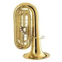 Amati ABB 323-0  туба Bb 4х помповая 3/4, лак золото, с кейсом, 350мм, 16,2мм
