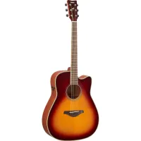 Yamaha FGC -TA BS  трансакустическая гитара, корпуса вестерн с вырезом, цвет Brown Sunburst