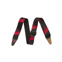 FENDER 2' COMPETITION STRIPE STRAP RUBY гитарный ремень, цвет чёрный/красный