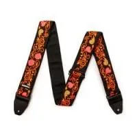 Dunlop jh23 hendrix backlight monterey orange  ремень для гитары дизайнерский, ширина 2,5"