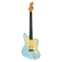 Russtone Mojo HSS SK - Электрогитара, Дерево деки: Тополь, Дерево грифа: Твёрдый клён, глянцевый лак, Звукосниматели: HSS, кремовые, Цвет: Небесный