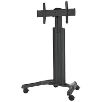Тележка для flat-tv chief lpaub black с регулировкой высоты 1270-1770мм от пола до центра дисплея, наклон +/-5°, крепежные отверстия от 200х200 до 800х400 весом до 90кг/40-70"