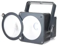 STAGE4 STAGE PAR COB30X 25/90 Светодиодный светильник сценических эффектов в комплекте со сменной линзой, угол луча 25’/90’, со сменой цвета RGB, источник света - 1 * COB RGB 30W LED, управление DMX-512 – 2/3/3/6 каналов, строб, диммер, Master-slave/Auto/