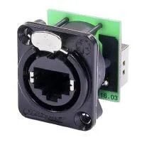 Seetronic SE8FDP-B- Проходной панельный переходник etherCON RJ45 CAT5e (розетка-розетка) с фланцем типа D