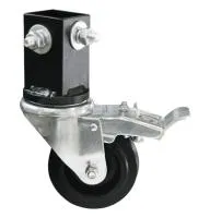 GUIL CQR/5 комплект из 4-х колёс с тормозом и стальными адаптерами для сценических станков TM440