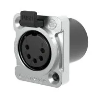 Seetronic K5F2C-W-67 Разъем cannon (XLR) панельный мама 3-х контактный, IP67, покрытие контактов: золото, цвет: серебро