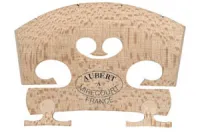 Adjustable violin bridge Aubert V4STPM1 - Violin bridge with special treatment and ebony insert. The bridge is cut and fitted, the notches for the strings are marked, adjustable leg tilt for easy set up. Medium height 38 mm