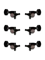 SG360-07-B-L3+R3 Колки для гитары 3+3, черные, Gotoh