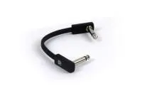 Aurasonics gpcf15 - плоский патч для коммутации гитарных эффект-педалей с угловыми разъёмами jack ts 6,3мм, длина 15 см. чёрный цвет.