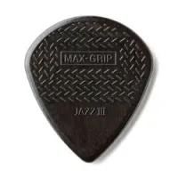 Dunlop 471p3s max-grip jazz iii stiffo 6pack  медиаторы, остр кончик, толщина 1.38 мм, черные, 6 шт.
