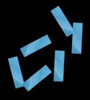 Конфетти бумажное 17х55мм голубое