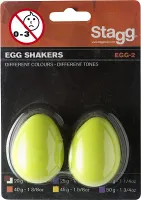 STAGG EGG-2 GR - Пластиковые шейкеры "яйцо",пара .Цвет - зелёный.