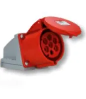 PCE Розетка настенная 16A/400V/6P+E/IP44, никелированные контакты 117-6v