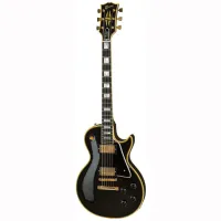 GIBSON CUSTOM SHOP '57 Les Paul Custom 2 Pickup Ebony VOS электрогитара с кейсом, цвет черный