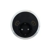 ABL 2F200109- Встраиваемая розетка серии Port El с 2xHDMI, черная