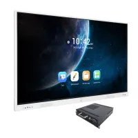Exell комплект: в составе интерактивная панель exell exid-751am (75" дюймов, 4k, 20 касаний), встраиваемый  ops-c компьютер (i3-10100 ddr4 8gb ssd256gb 4k60 wifi win)