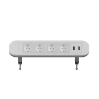 ABL 2A0WF4F3- Настольная розеточная станция серии Chroma с 4 розетками и 2xUSB-A, белая (2A010416)