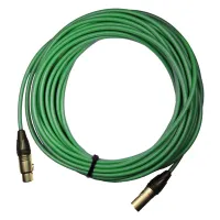 XLR3F-XLR3M (green) 0,35 метра балансный микрофонный кабель (зеленый) GS-PRO