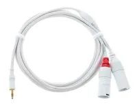 Cordial CFY 1.5 WMM-LONG-SNOW кабель Y-адаптер джек стерео 3,5 мм/2xXLR male, 1,5 м, белый